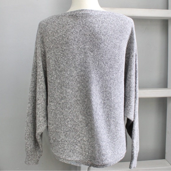 Ralph Lauren Women's Gray Dolman Long Sleeve Boatneck Knit Sweater Size Large - Picture 2 of 7